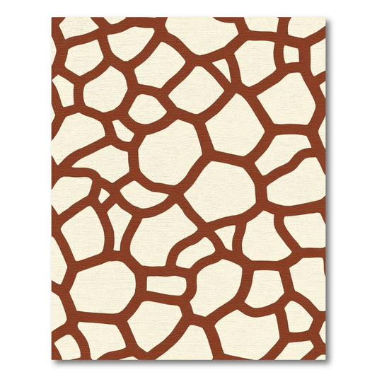 Brown and Cream Giraffe Spot Rug
