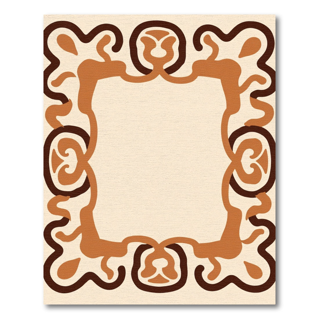 Earthy Abstract Frame Organic Curiosities Rug