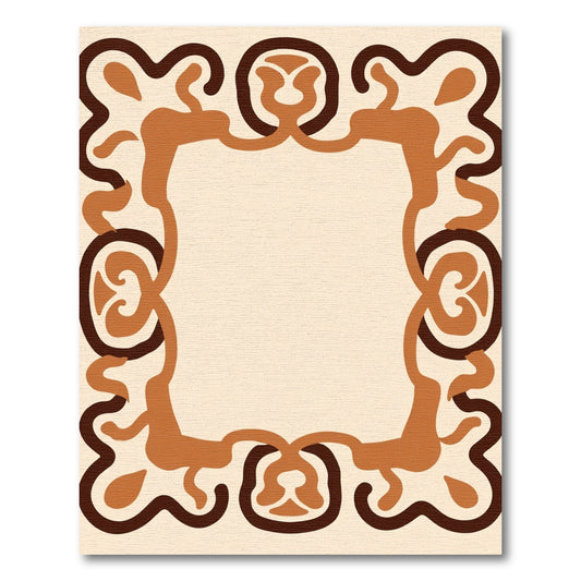 Earthy Abstract Frame Organic Curiosities Rug