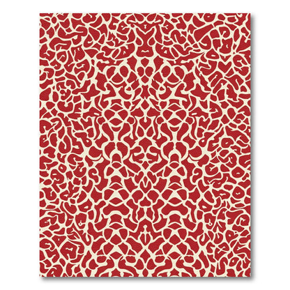 Crimson Cream Organic Cell Rug