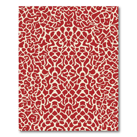 Crimson Cream Organic Cell Rug
