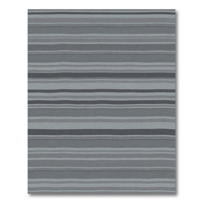 Gray Tones Horizontal Stripe Rug