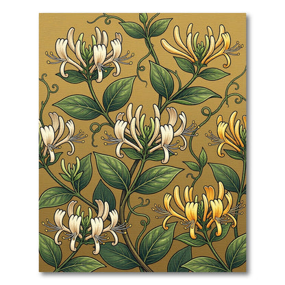 Golden Hour Honeysuckle Vine Floral Rug