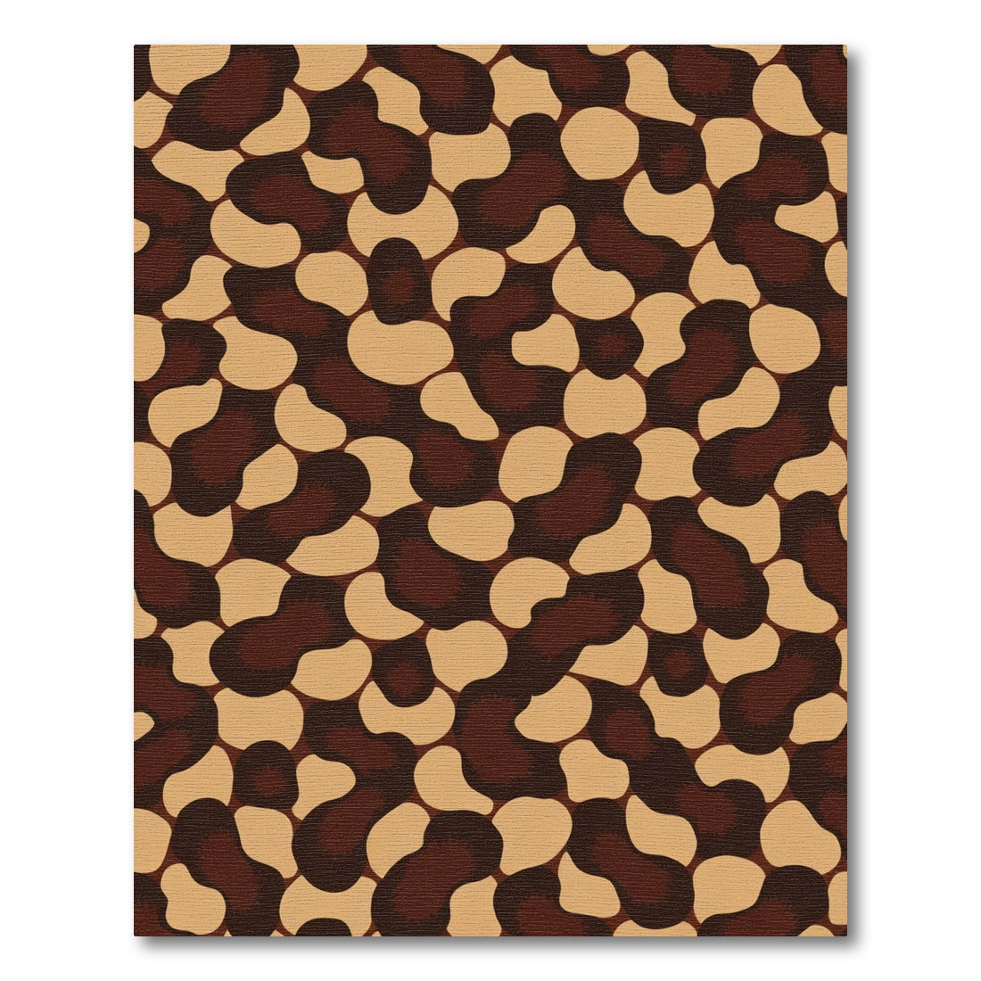 Brown Tan Abstract Spots Rug