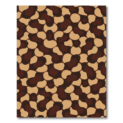 Brown Tan Abstract Spots Rug