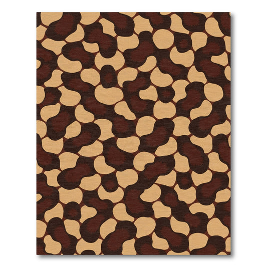 Brown Tan Abstract Spots Rug