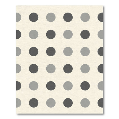 Modern Gray Polka Dot Accent Rug