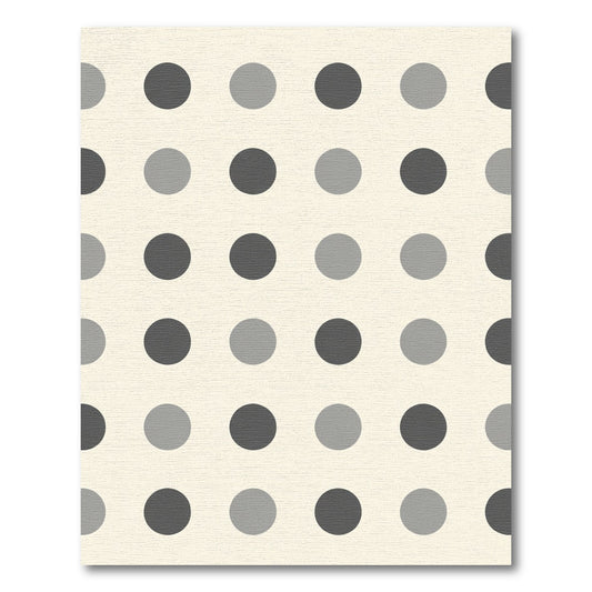Modern Gray Polka Dot Accent Rug