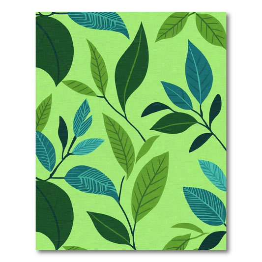 Lush Green Leafy Branches Rug