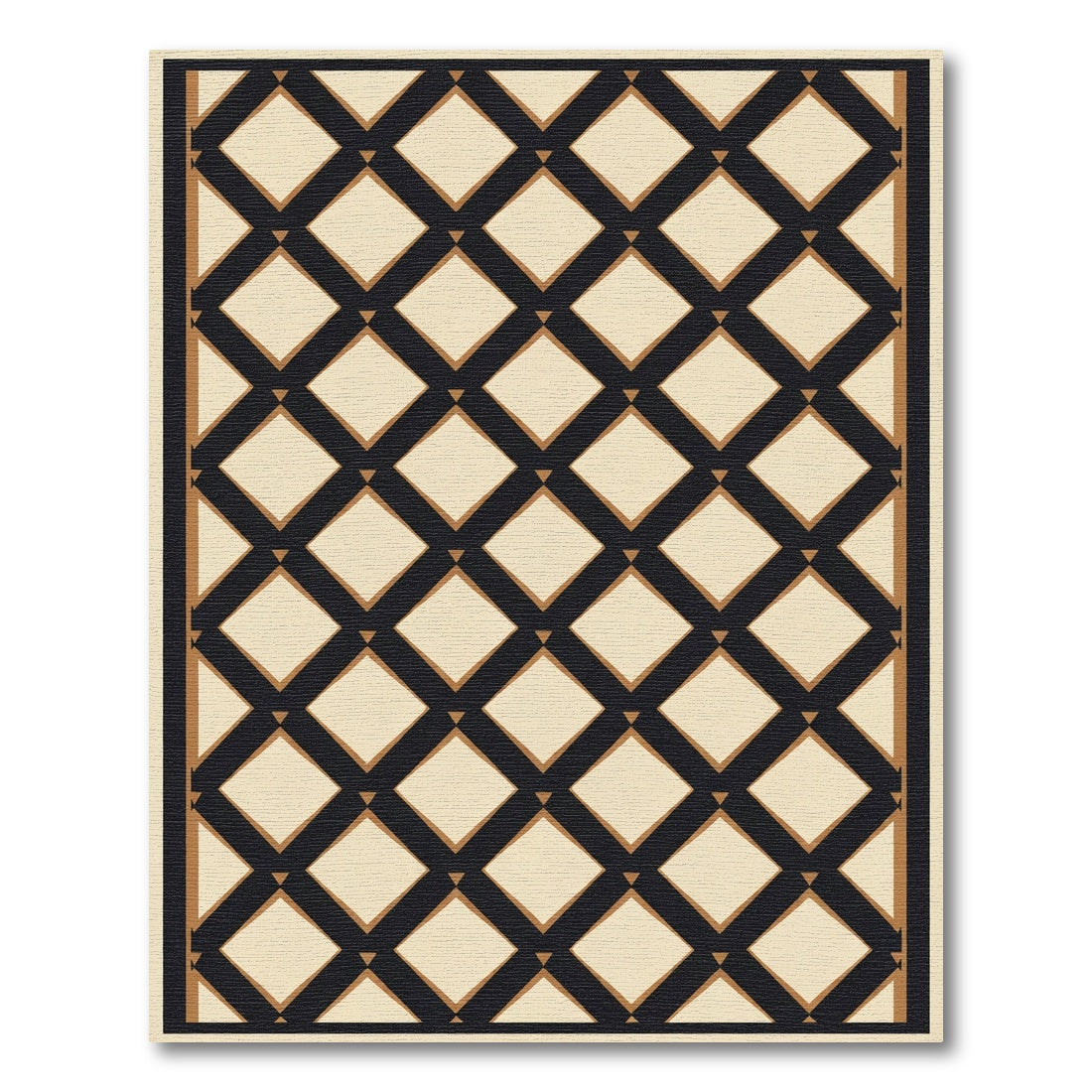 Tuscan Cream Diamond Lattice Rug