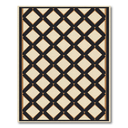 Tuscan Cream Diamond Lattice Rug
