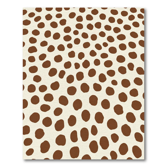 Cream Brown Spot Scatter Rug