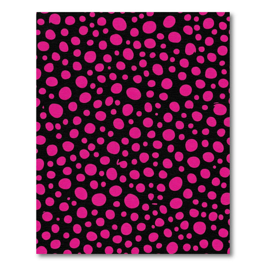 Bright Pink Dot Scattered Composition Rug