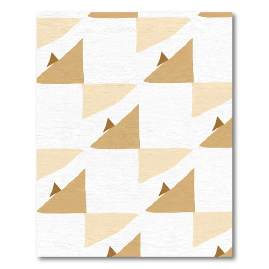 Earthy Toned Geometric Mountain Peaks Rug