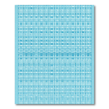 Aqua Blue Geometric Lattice Rug