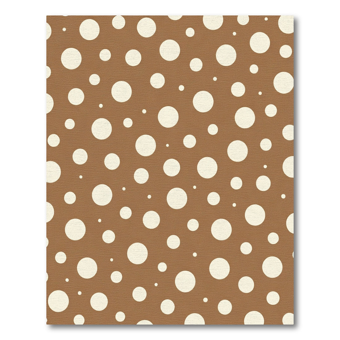 Warm Brown Cream Polka Dot Scatter Rug
