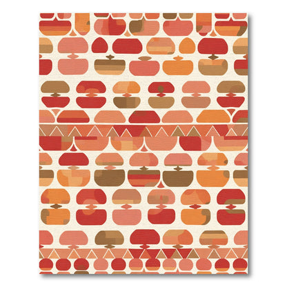 Retro Warm Abstract Block Rug