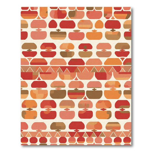Retro Warm Abstract Block Rug
