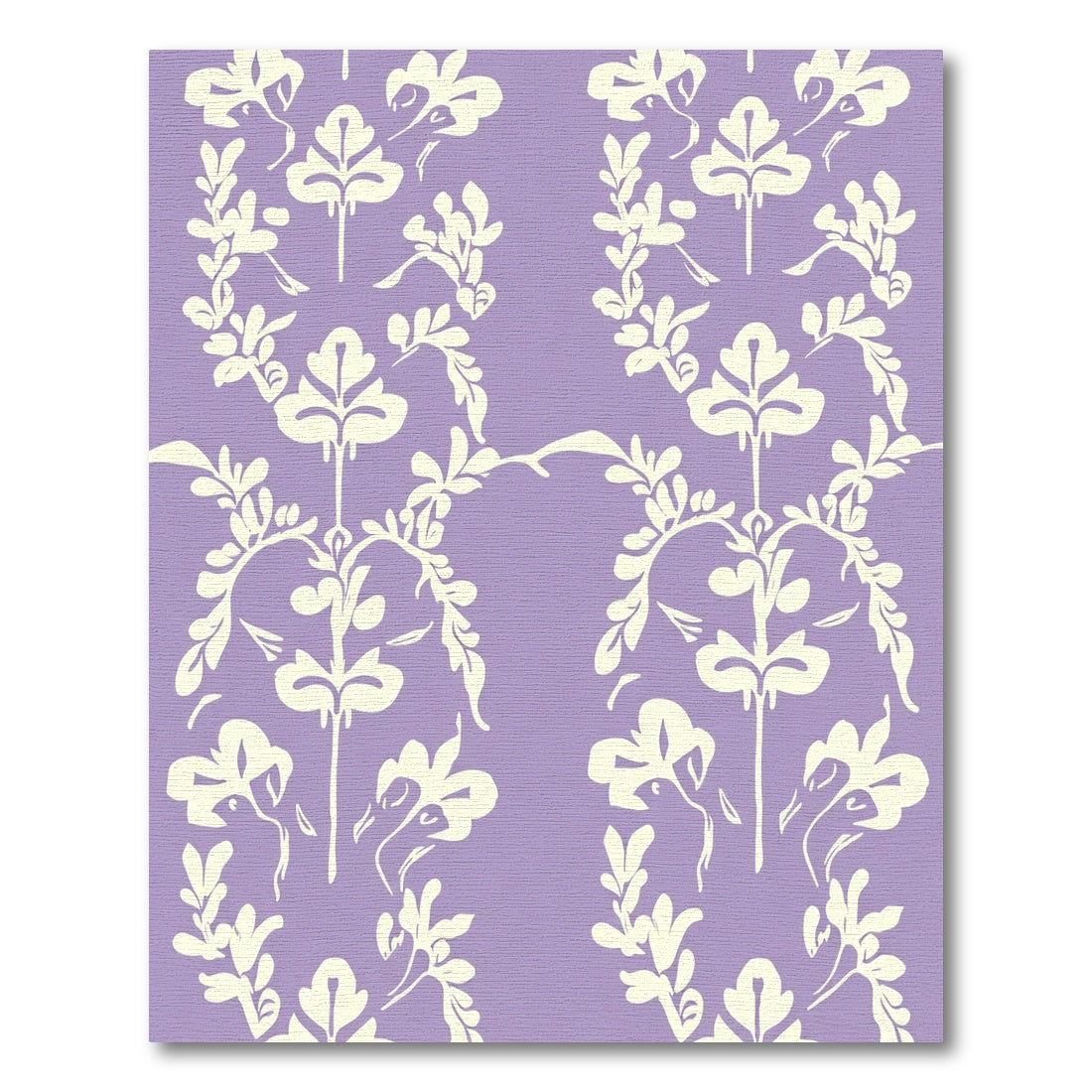 Ivory Floral Vine Lavender Rug
