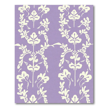 Ivory Floral Vine Lavender Rug