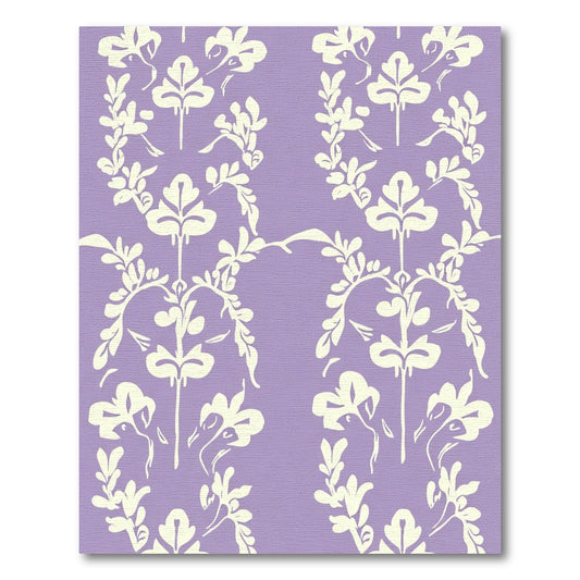 Ivory Floral Vine Lavender Rug