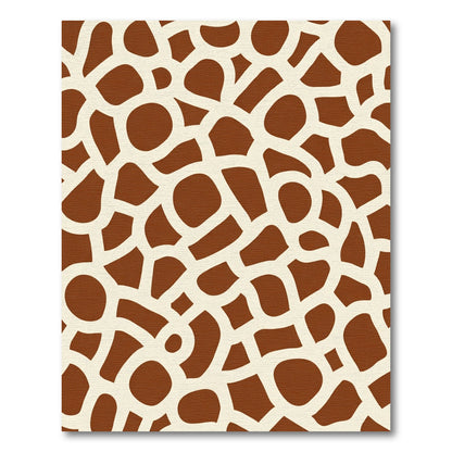 Brown Cream Giraffe Spot Surface Rug