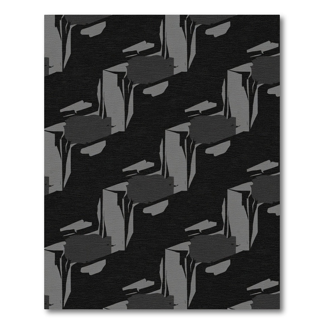 Monochromatic Abstract Geometric Stack Rug