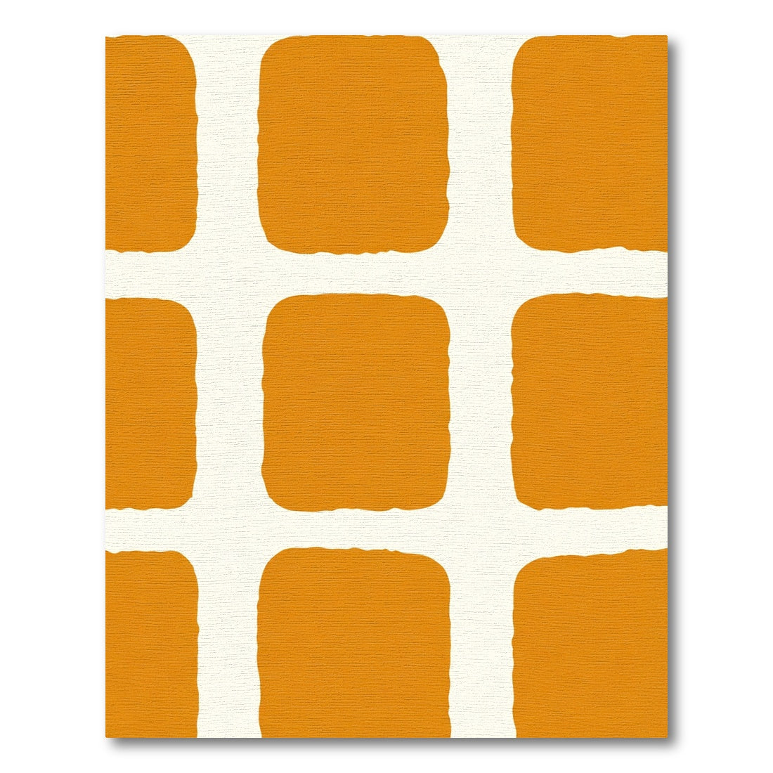 Orange Cream Brick Texture Rug