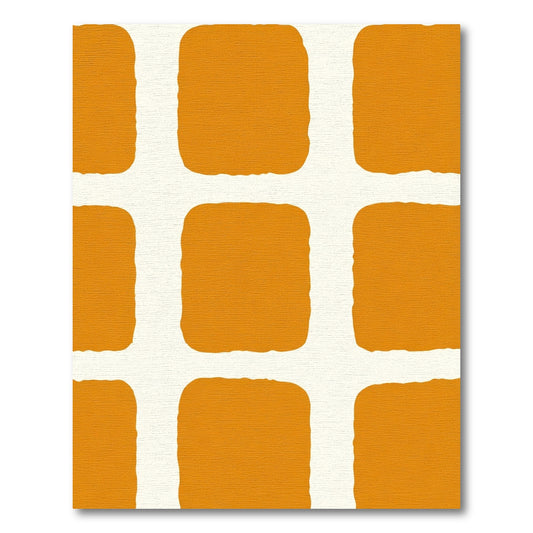 Orange Cream Brick Texture Rug