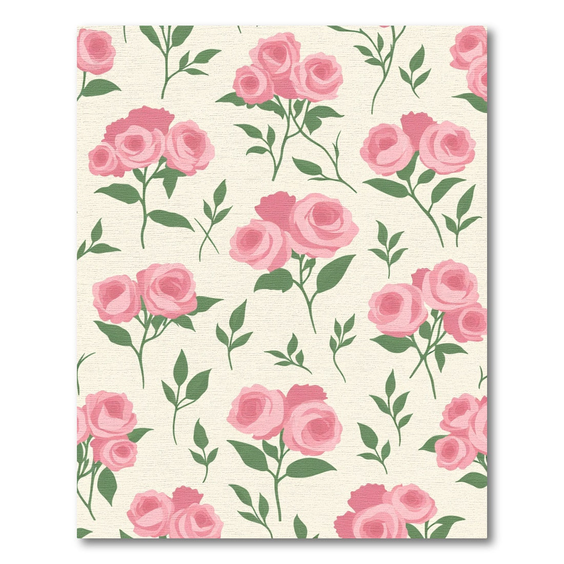 Sweet Pink Rose Meadow Bloom Rug