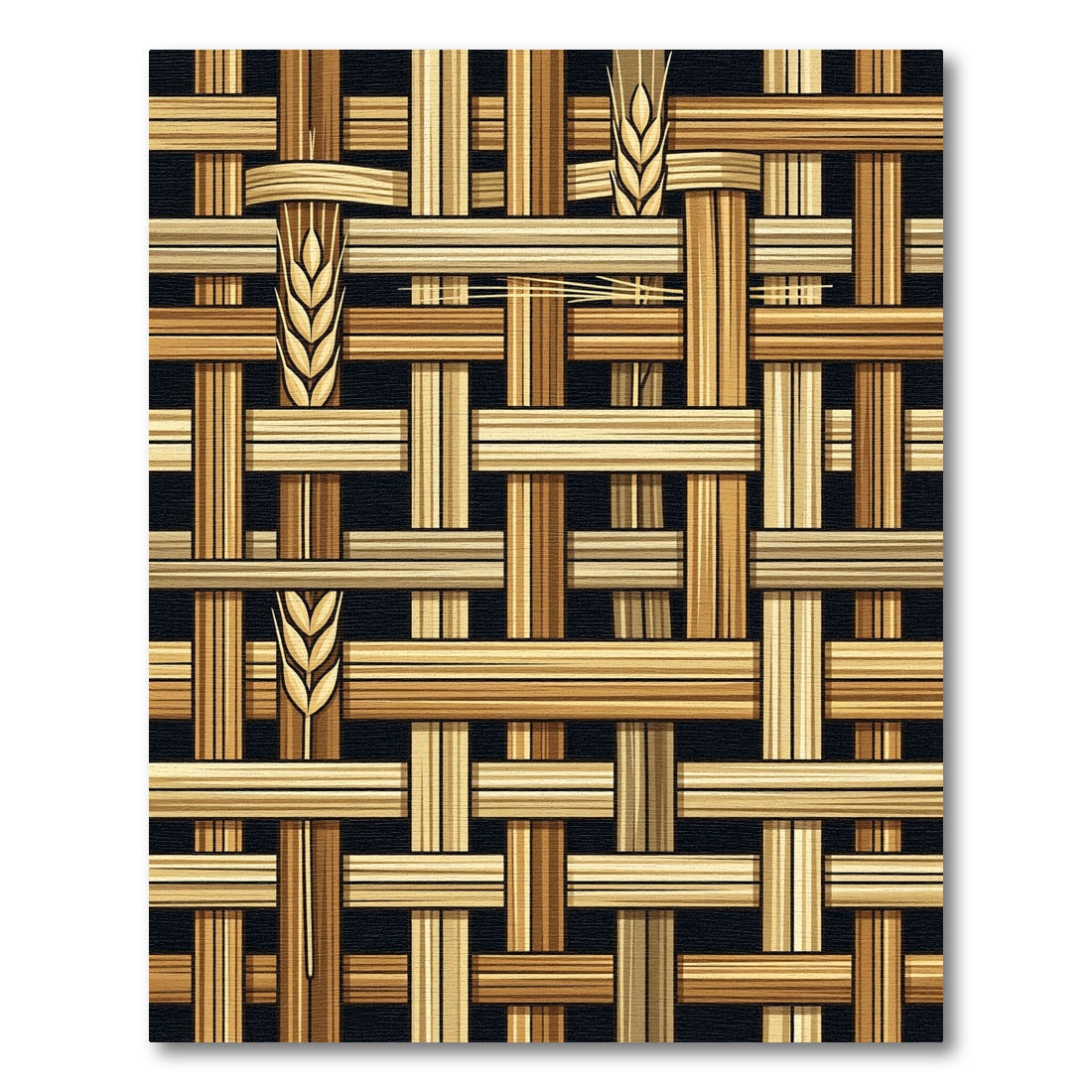 Golden Wheat Woven Textured Earthy Rug