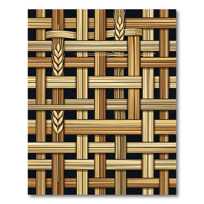 Golden Wheat Woven Textured Earthy Rug