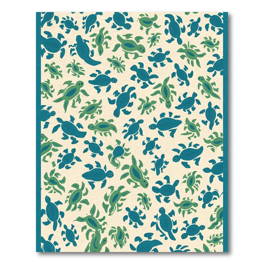 Ecru Turtle Shell Repeating pattern Rug