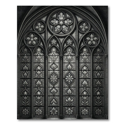 Gothic Floral Vaulted Window Rug