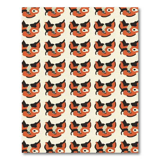 Orange Black Brindle French Bulldog Repeat Rug