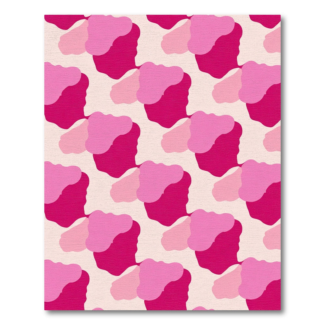 Pink Camo Abstract Blobs Rug