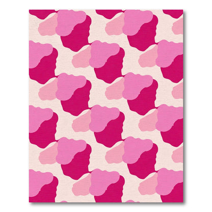 Pink Camo Abstract Blobs Rug