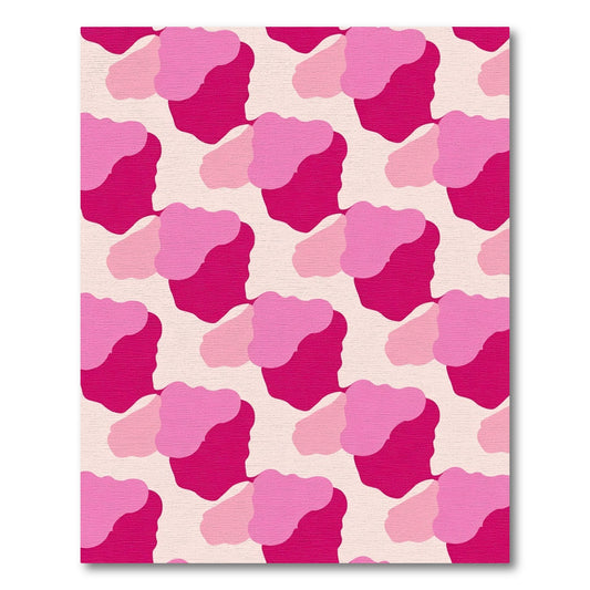 Pink Camo Abstract Blobs Rug