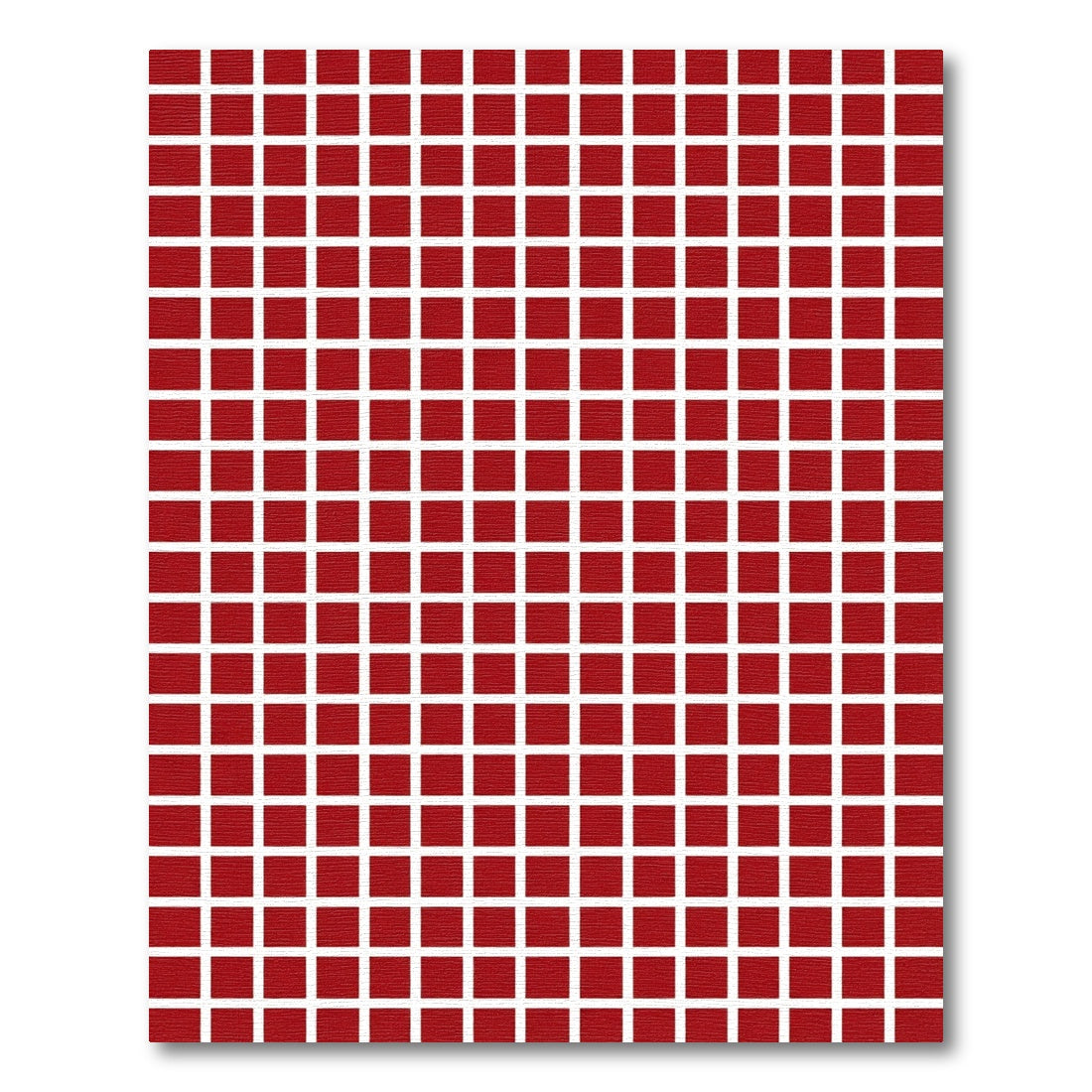 Crimson White Squared Repeating Grid Rug