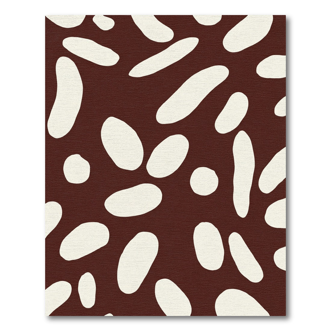 Rich Brown Organic Blob Rug