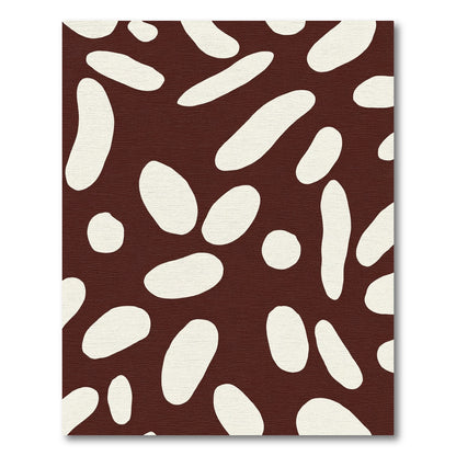 Rich Brown Organic Blob Rug