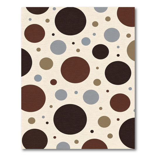 Modern Abstract Polka Dot Circles Rug