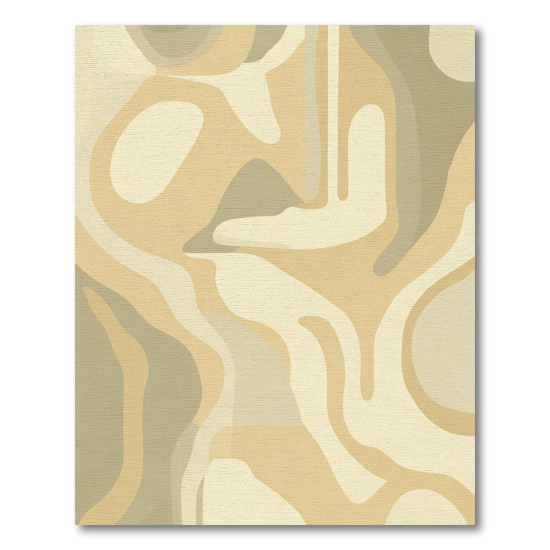 Organic Terracotta Swirl Abstract Rug