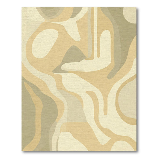 Organic Terracotta Swirl Abstract Rug