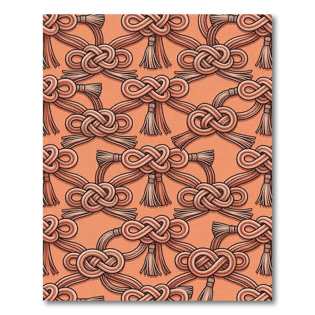 Coral Tassel Knot Harmony Rug