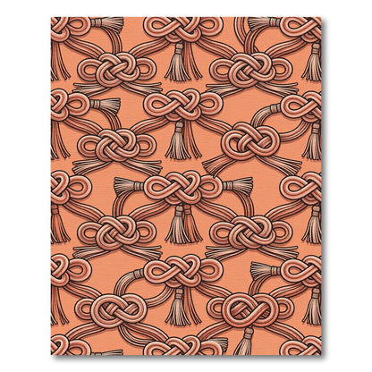 Coral Tassel Knot Harmony Rug