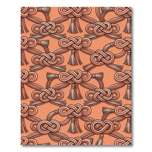 Coral Tassel Knot Harmony Rug