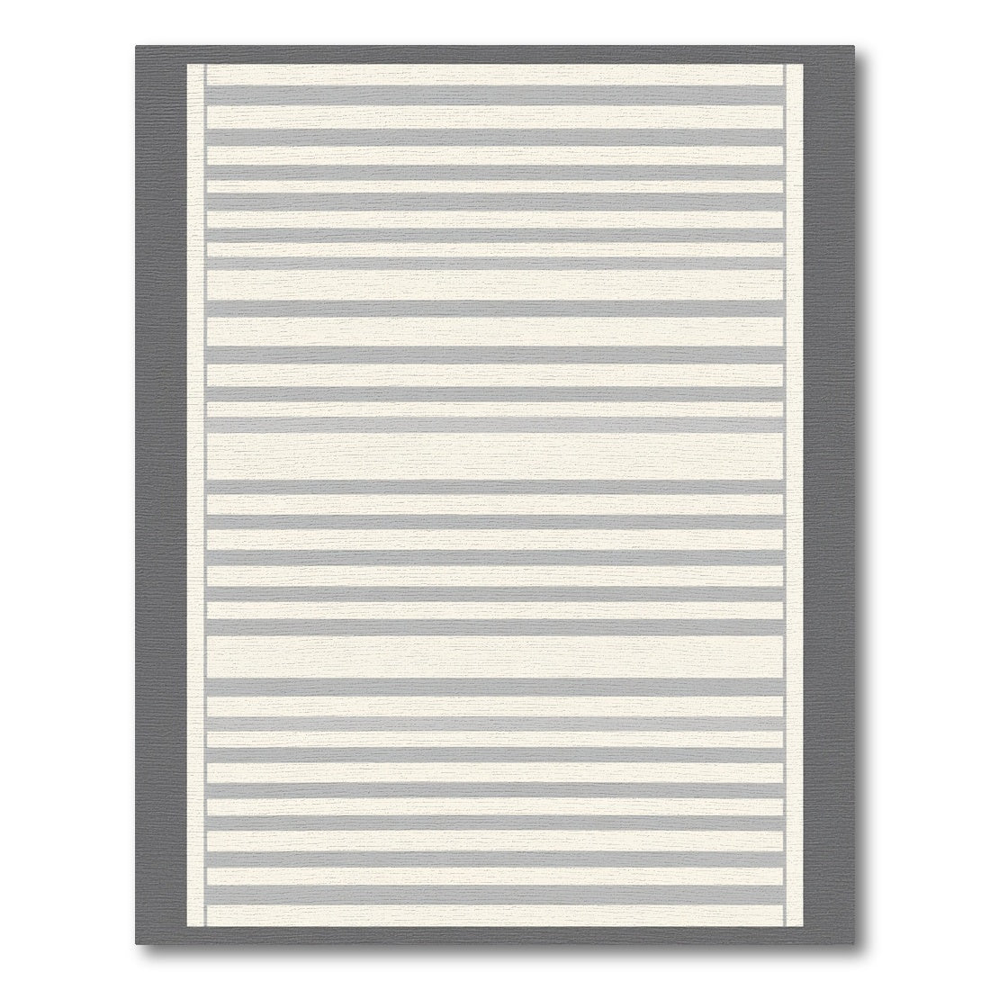 Minimalist Gray Stripe Accordion Rug
