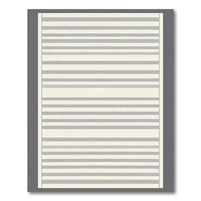 Minimalist Gray Stripe Accordion Rug