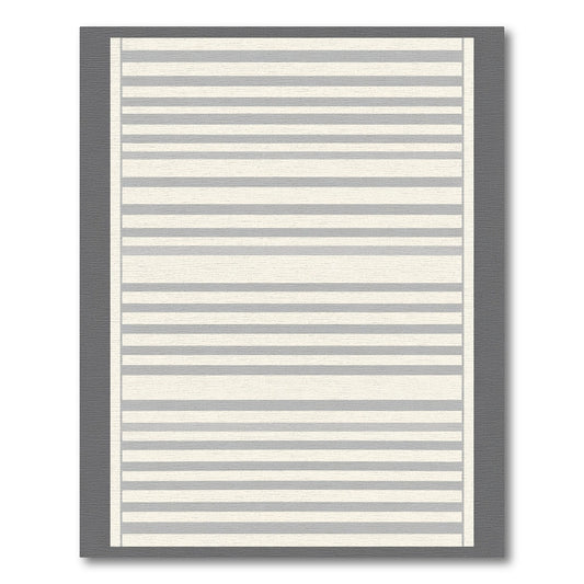 Minimalist Gray Stripe Accordion Rug